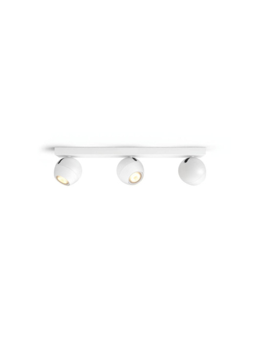 Plafonnier White Ambiance Buckram 3 Spots GU10 PHILIPS Hue