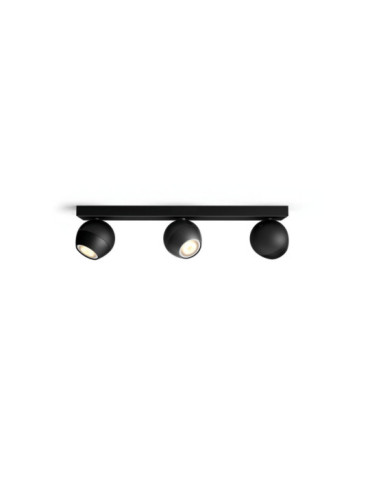 Plafonnier White Ambiance Buckram 3 Spots GU10 PHILIPS Hue