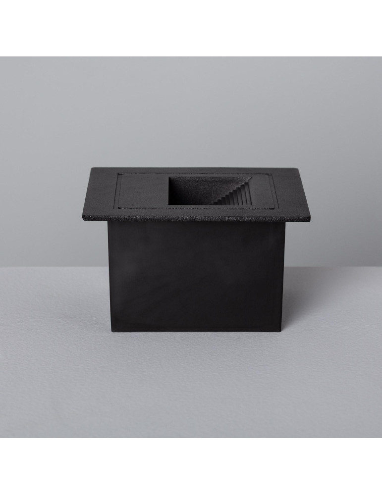 Balise LED Extérieure 3W Encastrable au Mur Carée Wabi Noire