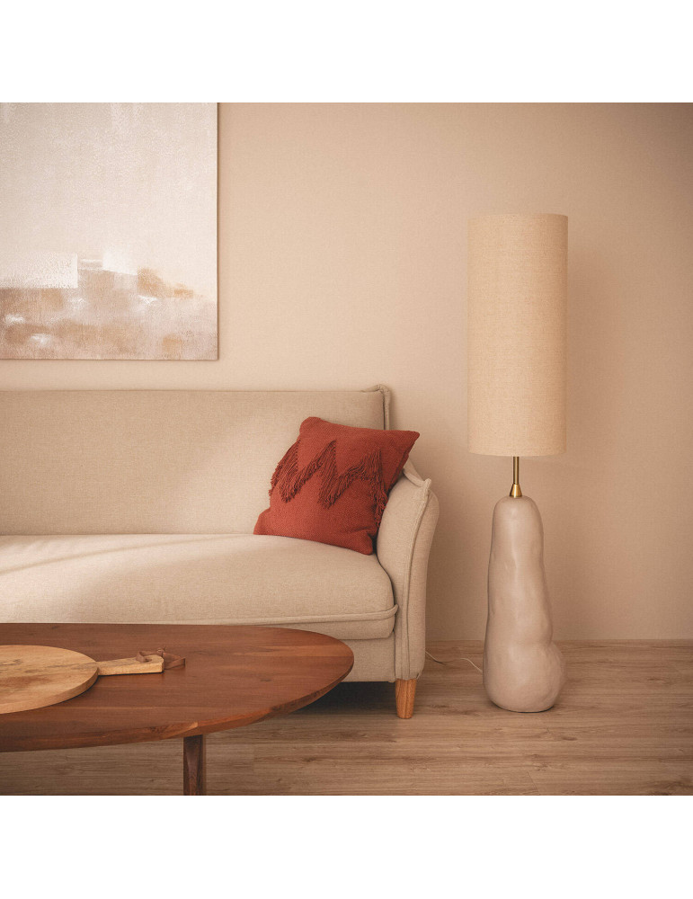 Lampe à Poser Céramique et Toile Bryony