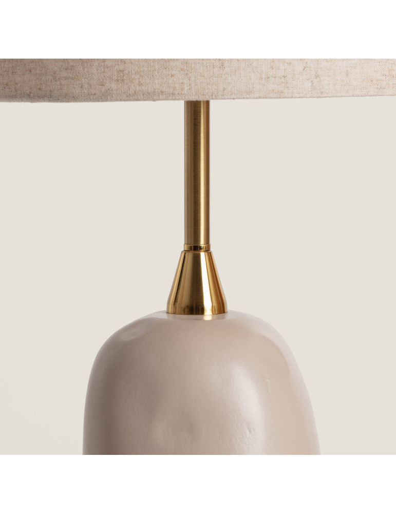 Lampe à Poser Céramique et Toile Bryony