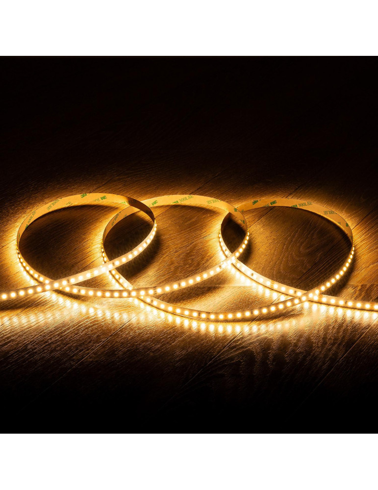 Ruban LED 24V DC SMD2835 120LED/m IP20 20m Largeur 10mm Coupe 5cm Longue Distance