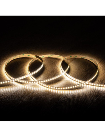 Ruban LED 24V DC SMD2835 120LED/m IP20 20m Largeur 10mm Coupe 5cm Longue Distance