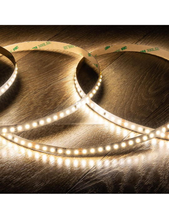 Ruban LED 24V DC SMD2835 120LED/m IP20 20m Largeur 10mm Coupe 5cm Longue Distance