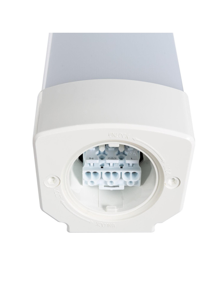 Réglette Étanche LED 120cm 40W High Lumen 150lm/W Aluminium IP65 Raccordable avec Capteur Micro-ondes MERRYTEK