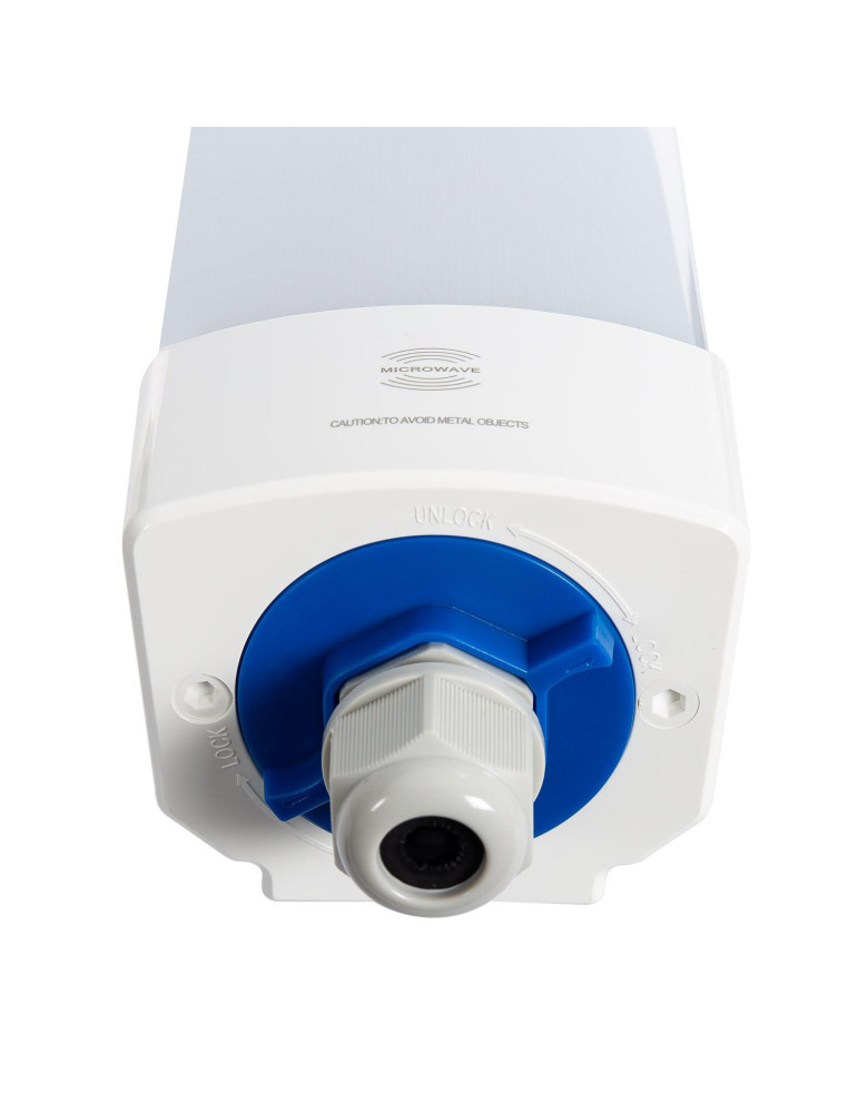 Réglette Étanche LED 120cm 40W High Lumen 150lm/W Aluminium IP65 Raccordable avec Capteur Micro-ondes MERRYTEK