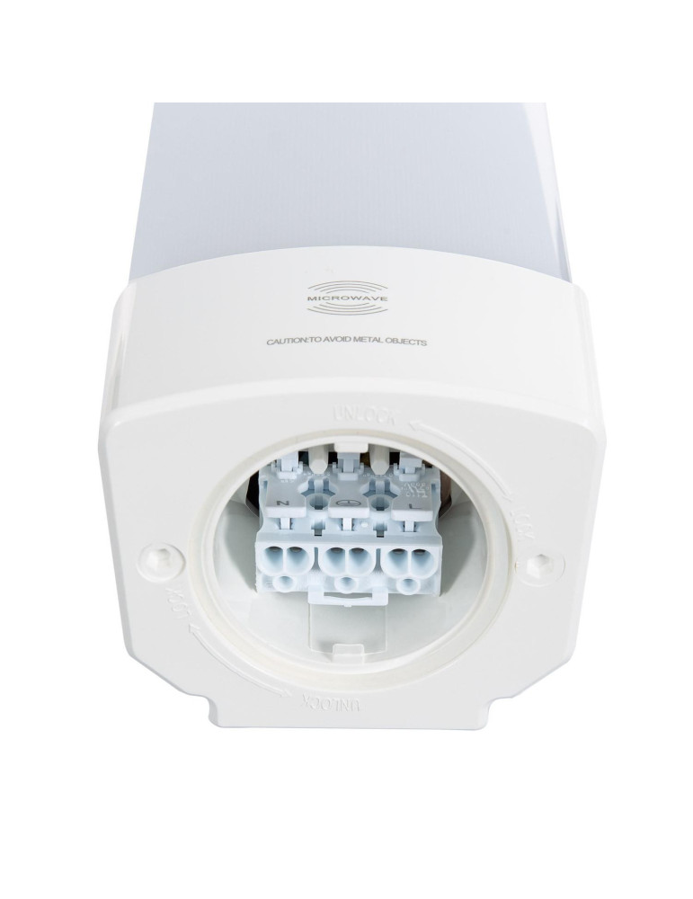 Réglette Étanche LED 120cm 40W High Lumen 150lm/W Aluminium IP65 Raccordable avec Capteur Micro-ondes MERRYTEK