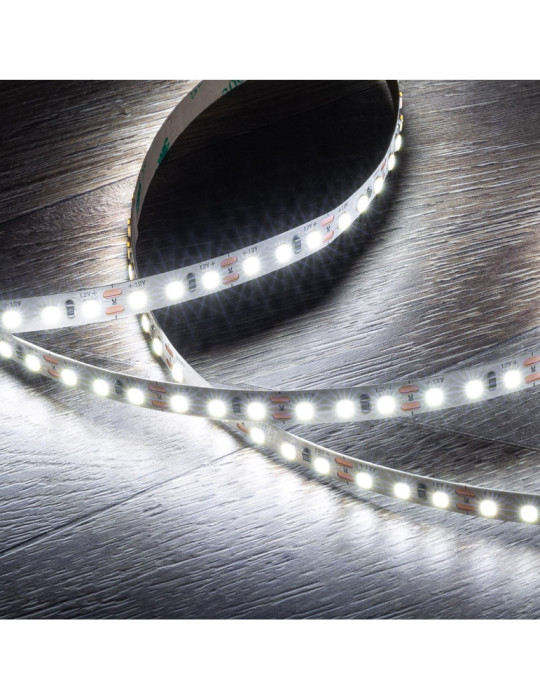Ruban LED 12V DC SMD2835 120LED/m 5m IP20 Largeur 8mm Coupe 5cm