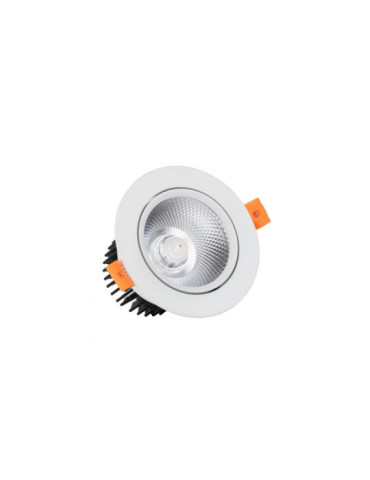 Spot Downlight LED 12W Rond Dimmable COB CRI90 Coupe Ø 90 mm