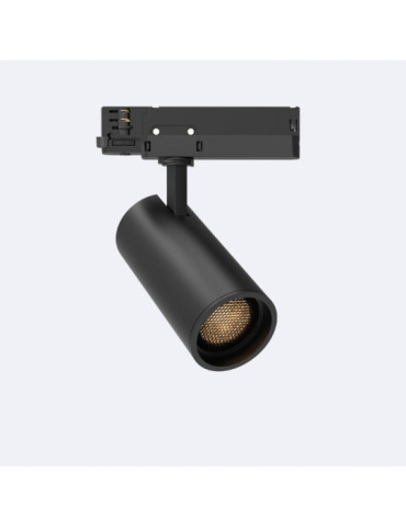 Spot LED sur Rail Triphasé 40W Fasano Anti-éblouissement Dimmable Noir