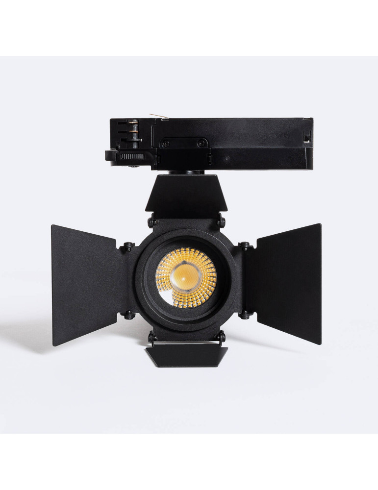 Spot LED Fasano Cinéma 30W CCT pour Rail Triphasé Dimmable Noir