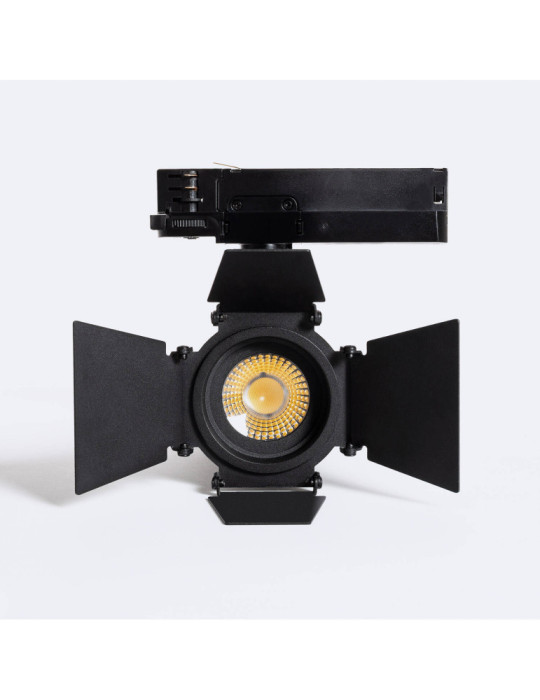Spot LED Fasano Cinéma 30W CCT pour Rail Triphasé Dimmable Noir