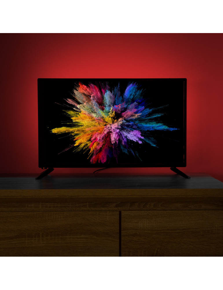 Kit Tira LED 5V DC 30LED/m con USB para Televisión 2m IP65