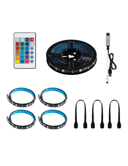 Kit Tira LED 5V DC 30LED/m con USB para Televisión 2m IP65