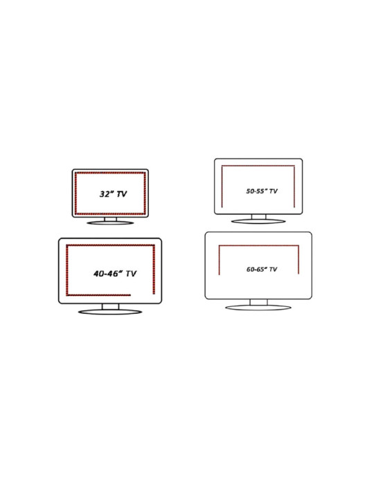 Kit Tira LED 5V DC 30LED/m con USB para Televisión 2m IP65