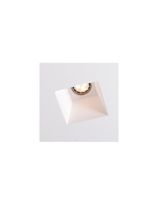 Collerette Downlight Intégration Plâtre/Pladur Carrée pour Ampoule LED GU10/GU5.3 Coupe 153x153 mm UGR17
