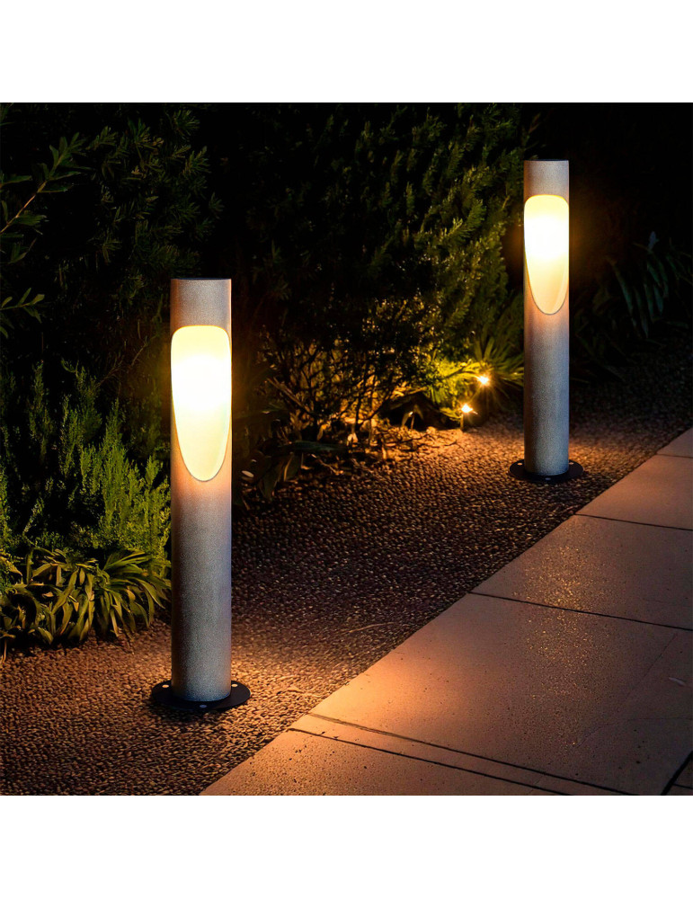 Balise Extérieure LED Dimmable 4.5W Ciment Tervin 75 cm