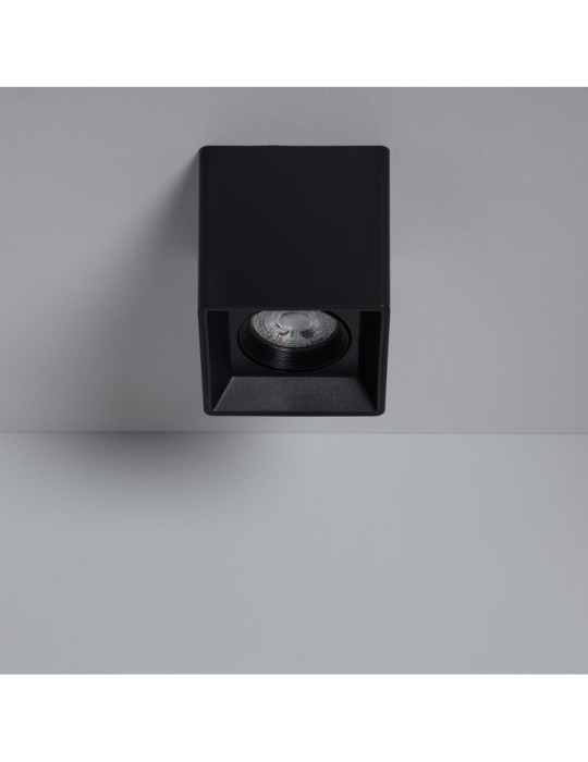 Plafonnier Space Carré Noir avec Ampoule GU10
