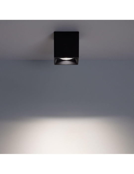 Plafonnier Space Carré Noir avec Ampoule GU10