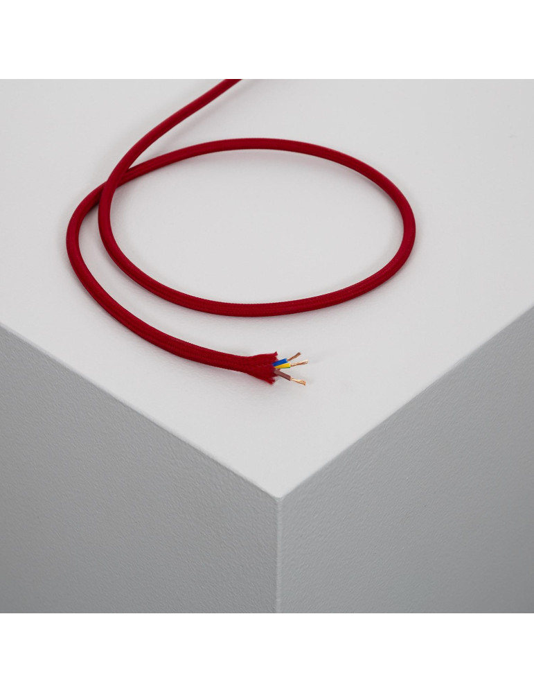 Câble Électrique Textile Corail