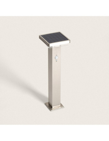 Balise Extérieure sur Pied Solaire LED 5W 50cm Aluminium avec Détecteur de Mouvement Barton Square