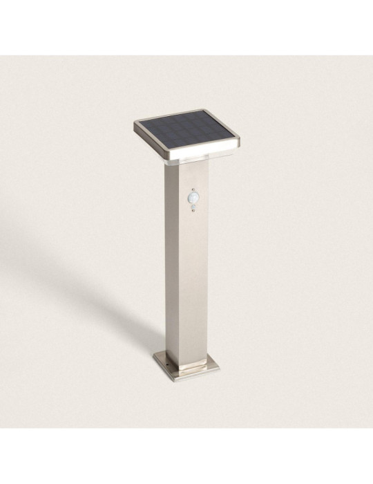 Balise Extérieure sur Pied Solaire LED 5W 50cm Aluminium avec Détecteur de Mouvement Barton Square