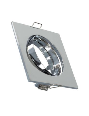 Collerette Downlight Carrée Orientable pour Ampoule GU10/GU5.3 Coupe Ø 72mm