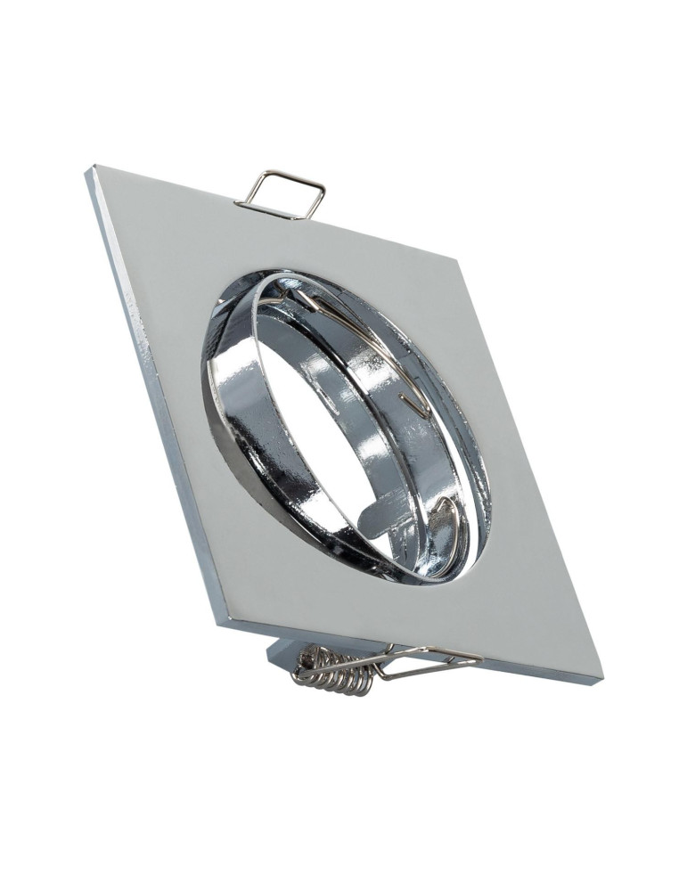 Collerette Downlight Carrée Orientable pour Ampoule GU10/GU5.3 Coupe Ø 72mm Collerette Downlight Carrée Orientable pour Ampoule GU10/GU5.3 Coupe Ø 72mm