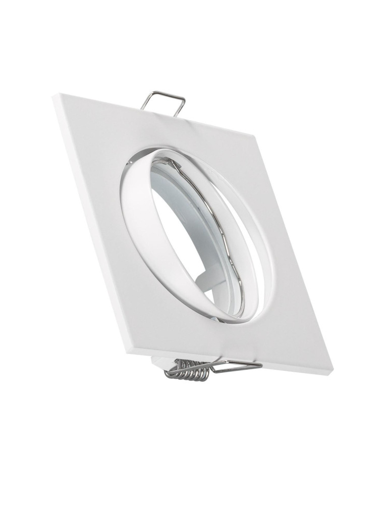 Collerette Downlight Carrée Orientable pour Ampoule GU10/GU5.3 Coupe Ø 72mm Collerette Downlight Carrée Orientable pour Ampoule GU10/GU5.3 Coupe Ø 72mm