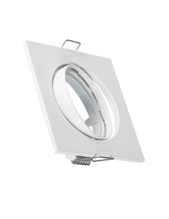 Collerette Downlight Carrée Orientable pour Ampoule GU10/GU5.3 Coupe Ø 72mm Collerette Downlight Carrée Orientable pour Ampoule GU10/GU5.3 Coupe Ø 72mm