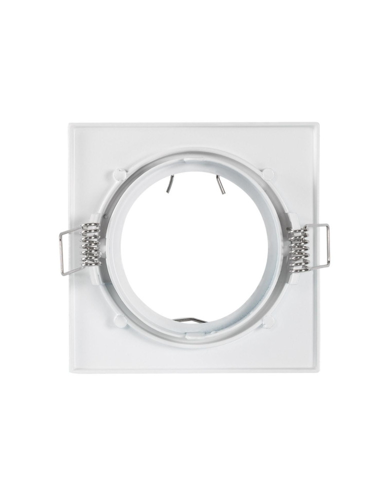 Collerette Downlight Carrée Orientable pour Ampoule GU10/GU5.3 Coupe Ø 72mm