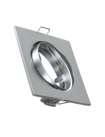 Collerette Downlight Carrée Orientable pour Ampoule GU10/GU5.3 Coupe Ø 72mm