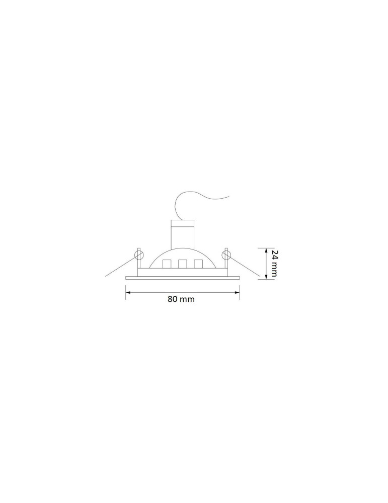 Collerette Downlight Carrée Orientable pour Ampoule GU10/GU5.3 Coupe Ø 72mm