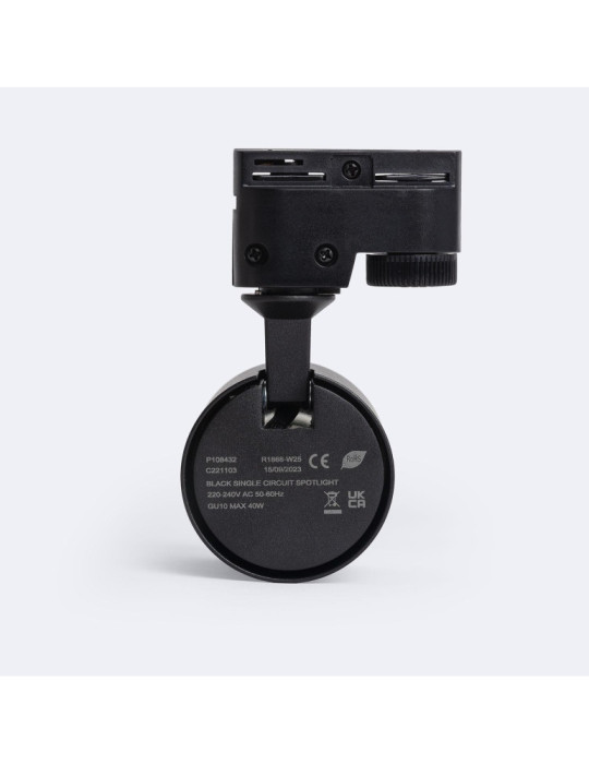 Spot à Douille sur Rail Monophasé Riuk pour Ampoule GU10