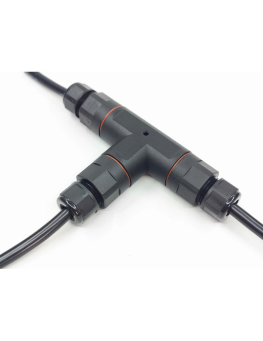 Connecteur de Câble Étanche 3 Contacts Type T avec Connecteur Rapide 0.5mm²- 2.5mm² IP68
