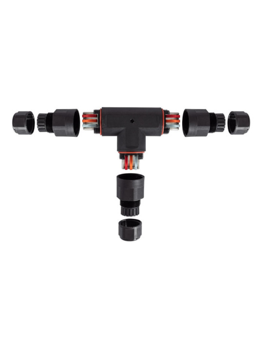 Connecteur de Câble Étanche 3 Contacts Type T avec Connecteur Rapide 0.5mm²- 2.5mm² IP68