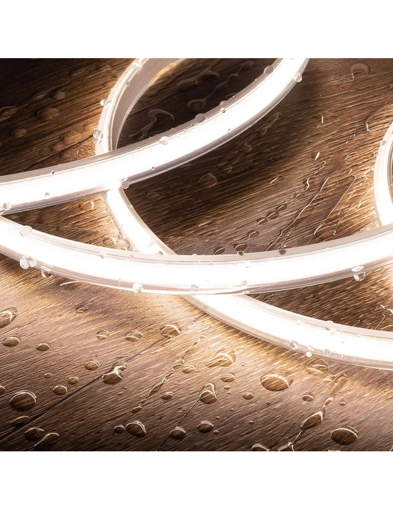 Ruban LED Dimmable 220V COB Auto-redressement 320 LED/m 720 lm/m Largeur 12 mm IP65 coupe 50 cm sur mesure