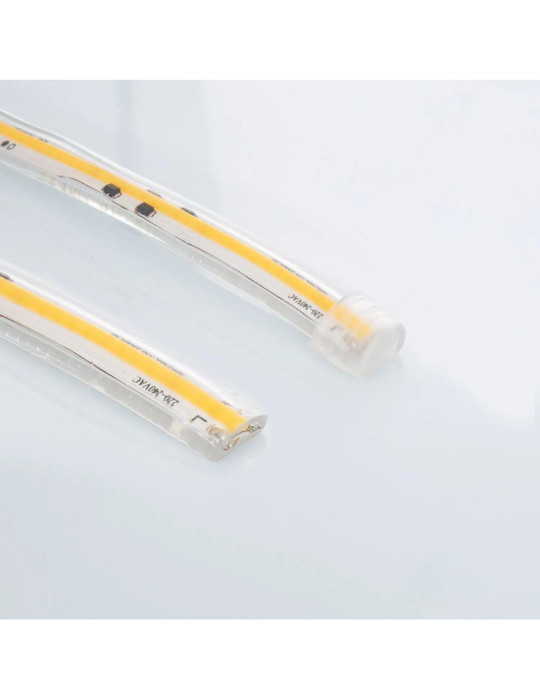 Ruban LED Dimmable 220V COB Auto-redressement 320 LED/m 720 lm/m Largeur 12 mm IP65 coupe 50 cm sur mesure
