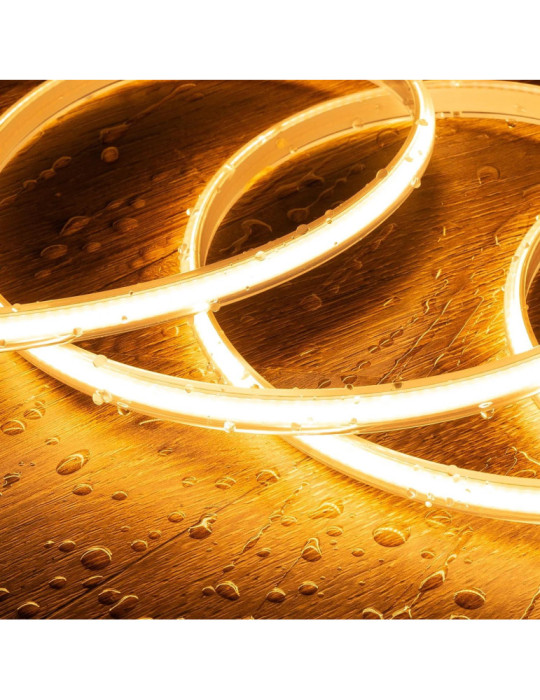 Ruban LED Dimmable 220V COB Auto-redressement 320 LED/m 720 lm/m Largeur 12 mm IP65 coupe 50 cm sur mesure