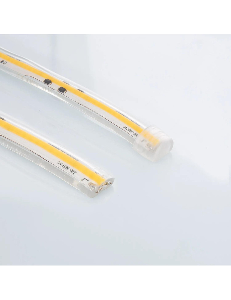 Ruban LED Dimmable 220V COB Auto-redressement 320 LED/m 720 lm/m Largeur 12 mm IP65 coupe 50 cm sur mesure