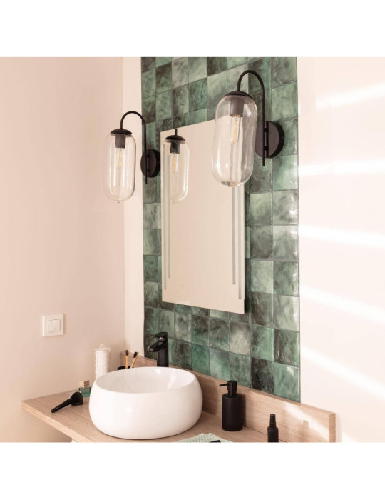 Applique Murale Extérieure Métal et Verre Dubah