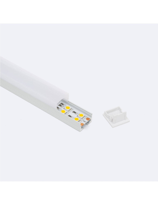 Profilé Aluminium Suspendu 2m pour Ruban LED jusqu'à 17 mm