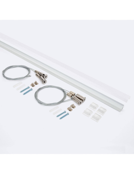 Profilé Aluminium Suspendu 2m pour Ruban LED jusqu'à 17 mm