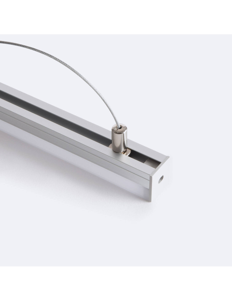 Profilé Aluminium Suspendu 2m pour Ruban LED jusqu'à 17 mm
