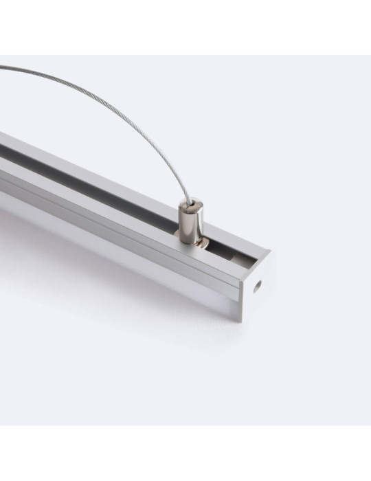 Profilé Aluminium Suspendu 2m pour Ruban LED jusqu'à 17 mm