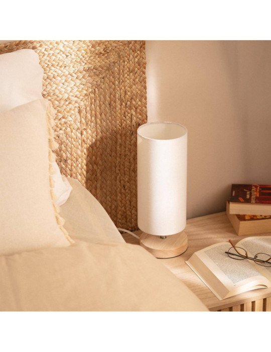 Lampe à Poser Bois et Tissu Roundi Haarle