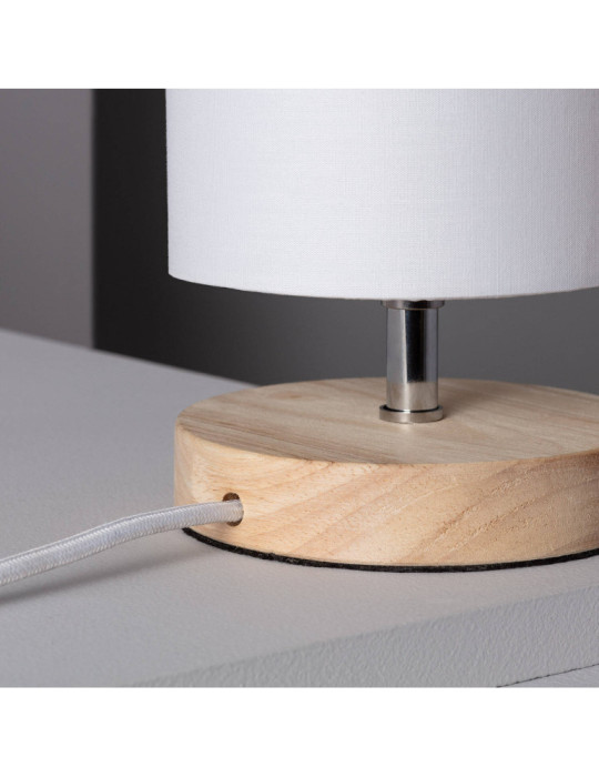 Lampe à Poser Bois et Tissu Roundi Haarle