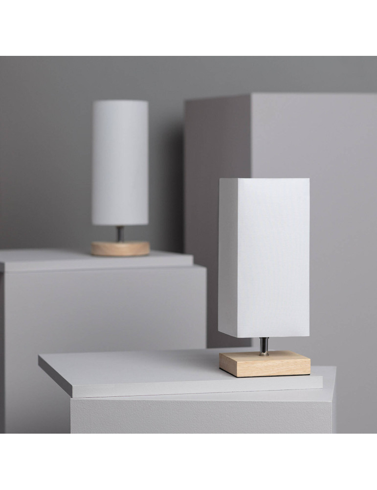 Lampe à Poser Bois et Tissu Roundi Haarle