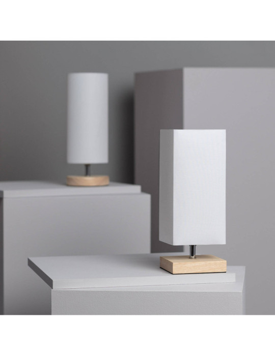 Lampe à Poser Bois et Tissu Roundi Haarle