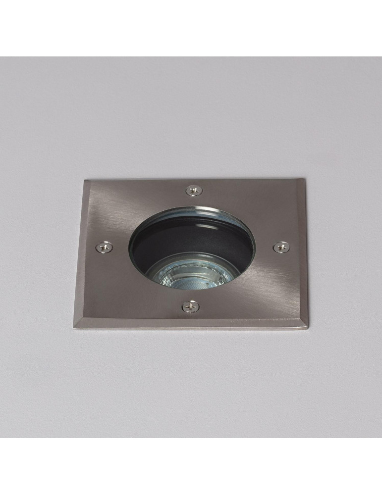 Spot Extérieur Carré Inox Encastrable au Sol pour GU10